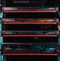 A high-density fiber optic cabling system enabled Wellstar to expand from 72 duplex fiber ports to 96 in the same 1U space. (Source: Siemon) A high-density fiber optic cabling system enabled Wellstar to expand from 72 duplex fiber ports to 96 in the same 1U space. (Source: Siemon)