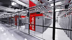 Rows of custom containment systems inside a Switch data center. (Image: Switch)