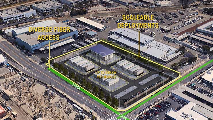 An overview of a DartPoints deployment for a phased campus project, supporting up to 6 megawatts of capacity. (Image: DartPoints)