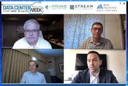 Panelists in the Data Center Week trends panel in June included (clockwise from upper left) DCF Editor Rich Miller, Stuart Lawrence from Stream Data Centers, Prime Data Centers’ Jonathan Gibbs and Chris Pennington of Iron Mountain Data centers. (Image: Endeavor Business Media) Panelists in the Data Center Week trends panel in June included (clockwise from upper left) DCF Editor Rich Miller, Stuart Lawrence from Stream Data Centers, Prime Data Centers’ Jonathan Gibbs and Chris Pennington of Iron Mountain Data centers. (Image: Endeavor Business Media)