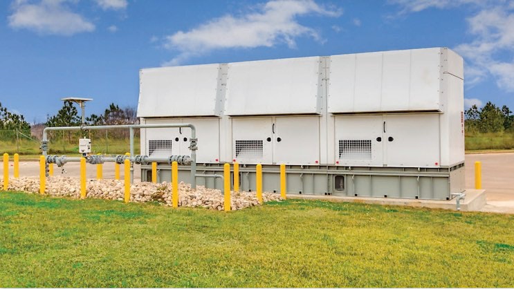 A resiliency microgrid featuring natural gas or renewable natural gas can provide a zero carbon back up solution for data centers. Source: Enchanted Rock