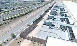 A row of backup generators at the Compass Datacenters facility in Goodyear, Ariz., one of three sites where Compass will use HVO in place of diesel to fuel its generators. (Photo: Compass Datacenters) A row of backup generators at the Compass Datacenters facility in Goodyear, Ariz., one of three sites where Compass will use HVO in place of diesel to fuel its generators. (Photo: Compass Datacenters)