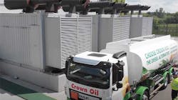 Crown Oil delivers HVO fuel, a diesel alternative, to generators at the Kao Data Center facility in Harlow, England. (Image: Kao Data) Crown Oil delivers HVO fuel, a diesel alternative, to generators at the Kao Data Center facility in Harlow, England. (Image: Kao Data)