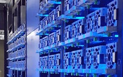 The hot aisle of a hyperscale data center. (Photo: Rich Miller) The hot aisle of a hyperscale data center. (Photo: Rich Miller)