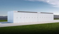 An illustration of the Tesla Megapack, which provides 3 megawatts of energy storage capacity. (Image: Tesla) An illustration of the Tesla Megapack, which provides 3 megawatts of energy storage capacity. (Image: Tesla)