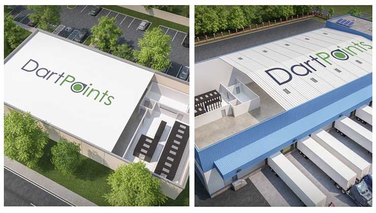 Several concept drawings of DartPoint data centers. (Images: DartPoints)