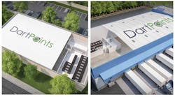 Several concept drawings of DartPoint data centers. (Images: DartPoints)