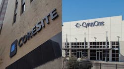 CoreSite and CyrusOne announced acquisition deals on the same morning. (Images: Rich Miller, CyrusOne)