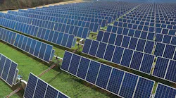 Solar panels at Dominion Energy’s Whitehouse generation project in Louisa County. The 250-acre array generates 20 megawatts of solar energy. (Photo: Dominion Energy)