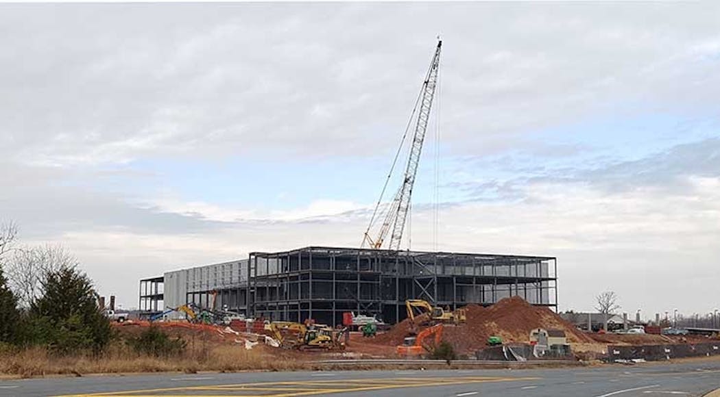 A data center under construction in Ashburn, Virginia. (Photo: Rich Miller)