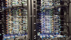Network infrastructure in a high performance computing data center in San Diego. (Photo: Rich Miller) Network infrastructure in a high performance computing data center in San Diego. (Photo: Rich Miller)