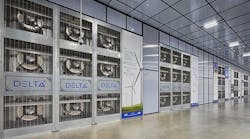 A cooling wall of Delta-3 units inside an Aligned data center. (Photo: Aligned) A cooling wall of Delta-3 units inside an Aligned data center. (Photo: Aligned)