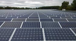 Solar panels at a 14 megawatt solar array supporting a data center in New Jersey. (Photo: Rich Miller) Solar panels at a 14 megawatt solar array supporting a data center in New Jersey. (Photo: Rich Miller)