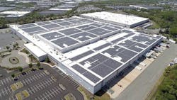 Iron Mountain has deployed a 7 megawatt solar array on the roof of its data center in Edison, N.J. (Image: Iron Mountain Data Centers) Iron Mountain has deployed a 7 megawatt solar array on the roof of its data center in Edison, N.J. (Image: Iron Mountain Data Centers)
