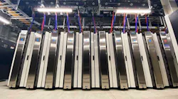 A row of water-cooled server cabinets in the Nautilus Data Technologies data center in Stockton, Calif. (Image: Nautilus Data)