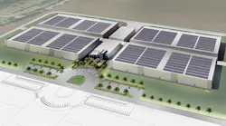 An illustration of the Quantum Loophole data center design for its campus in Frederick County, Maryland. (Image: Quantum Loophole)