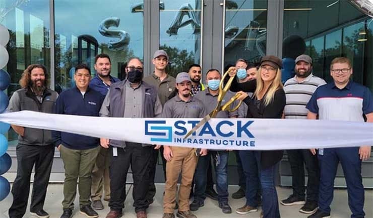 The team at STACK Infrastructure celebrates the opening of its SVY02 data center in San Jose, California. (Photo: STACK)