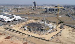 The Vantage Data Centers JNB1 facility under construction in Johannesburg, South Africa. (Photo: Vantage)