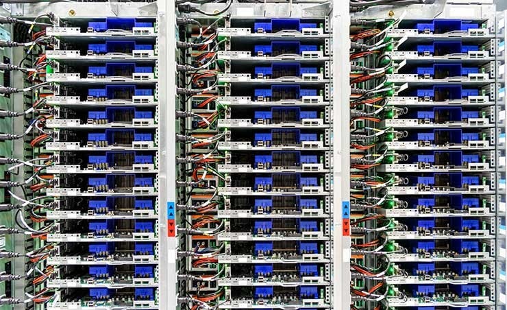 Racks of servers inside a Google data center. (Photo: Google)