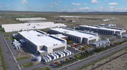 An illustration of the Facebook campus in Prineville, Oregon, including two new data centers (at lower left) that will feature two stories of server rooms. (Image: Facebook)