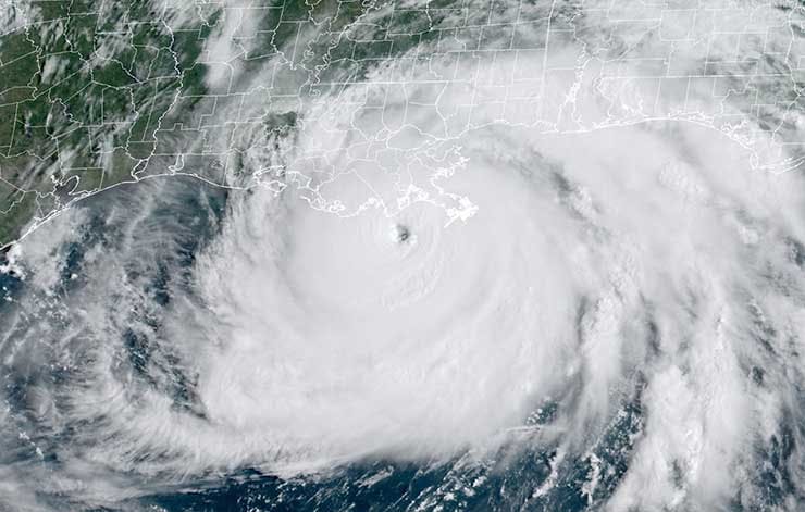 Hurricane Ida approaches landfall Sunday on the coast of Louisiana. (Image: NOAA)