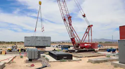 Construction of a modular data center. (Source: ProLift Rigging)