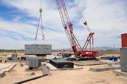 Construction of a modular data center. (Source: ProLift Rigging) Construction of a modular data center. (Source: ProLift Rigging)