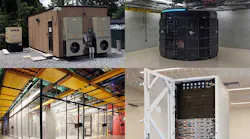 Edge computing deals and deployments span the range of digital infrastructure, from racks and modules to data center halls. (Images: American Tower, Vapor IO, Equinix and Amazon)
