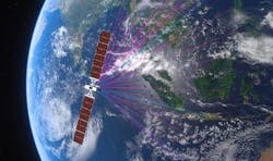 Satellite operator SES will use its O3b mPOWER network of satellites (pictured here) to provide Direct Connect services to the AWS cloud. (Image: SES)