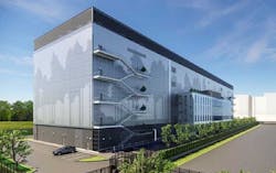 A rendering of one of the future multi-story Equinix xScale data centers planned for Paris. (Image: Equinix)