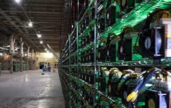 Some of the more than 4,000 cryptocurrency ASIC miners in Riot Blockchain mining facility. (Image: PRNewsfoto/Riot Blockchain, Inc.) Some of the more than 4,000 cryptocurrency ASIC miners in Riot Blockchain mining facility. (Image: PRNewsfoto/Riot Blockchain, Inc.)