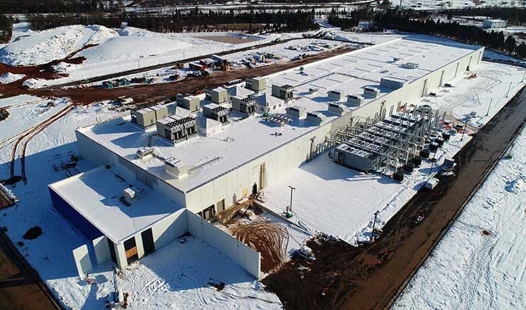 An aerial view of the QTS Data Centers Manassas project. (Photo: QTS Data Centers)