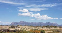 A view of the mountains in Mesa, Arizona, as seen from the Elliott Road Technology Corridor. (Source: Data Center Frontier) A view of the mountains in Mesa, Arizona, as seen from the Elliott Road Technology Corridor. (Source: Data Center Frontier)