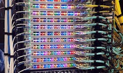 The Facebook fabric aggregator is a network device designed to handle massive data traffic flows between data centers. (Photo: Rich Miller)