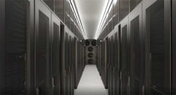 An aisle inside an Equinix edge data center design, which uses pre-fabricated modules. (Image: Equinix)