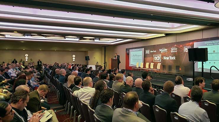 In 20019, about 1,800 data professionals gathered for the DCD>NY conference. The event will retun to live format in March 2022. (Photo: Rich Miller)