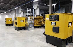 Many Texas data center operators are relying on emergency backup generators like these to keep customers online during the winter weather crisis. (Photo: Rich Miller)
