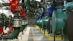 The massive chiller plant inside the Digital Realty ACC7 data center in Ashburn, Virginia. (Photo: Rich Miller)