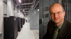 John Sasser (right) has been named Chief Technology Officer for Sabey Data Centers, whose Ashburn, Virginia data center is pictured at left. (Images: Sabey Data Centers, Rich Miller)