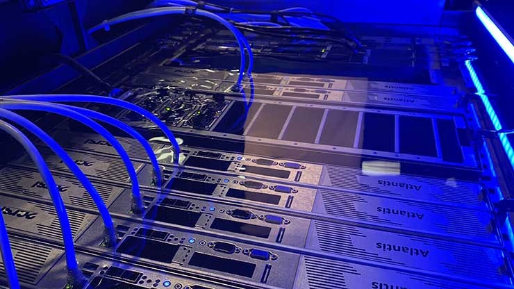 Liquid cooling &ndash; immersion cooling is a relatively new cooling technique that submerges computer equipment in a non-conductive fluid. (Photo: Summer; Servers immersed in dielectric fluid in a Submer SmartPodX immersion cooling enclosure.)