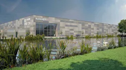 An illustration of Echelon Data Centres newest project near Dublin, which includes wind power generation. (Image: Echelon Data)