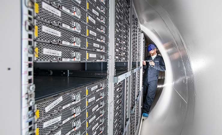 Servers from Microsoft&rsquo;s Project Natick are analyzed after spending 18 months on the ocean floor in a nitrogen environment. (Photo: Microsoft)