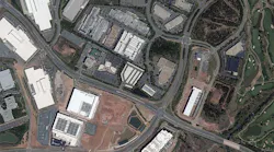An aerial view of Data Center Alley in Ashburn, Virginia.