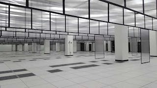 This finished data hall inside the QTS Data Centers Richmond campus is pre-configured for hyperscale data centers tenants, with 6 megawatts of power capacity. (Photo: Rich Miller)