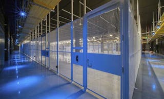 A view of cages to house colocation equipment in the new Equinix DC21 data center in Ashburn, Virginia. (Photo: Equinix)