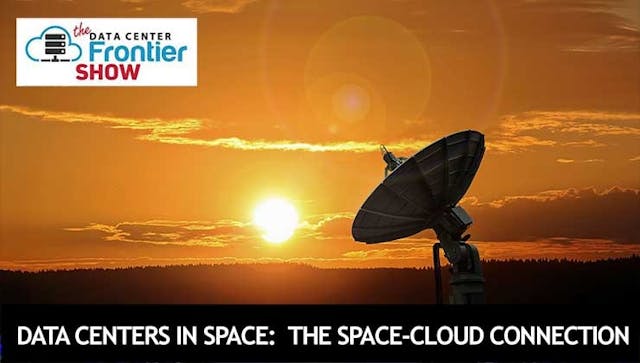 The Data Center Frontier Show Podcast takes a deep dive into the cloud-space connection, and the intersection of satellites and data centers. (Image: Amazon Web Service)