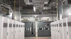 A power room supporting lithium-ion UPS systems in a QTS Data Centers facility in Manassas, Va. (Photo: Rich Miller)