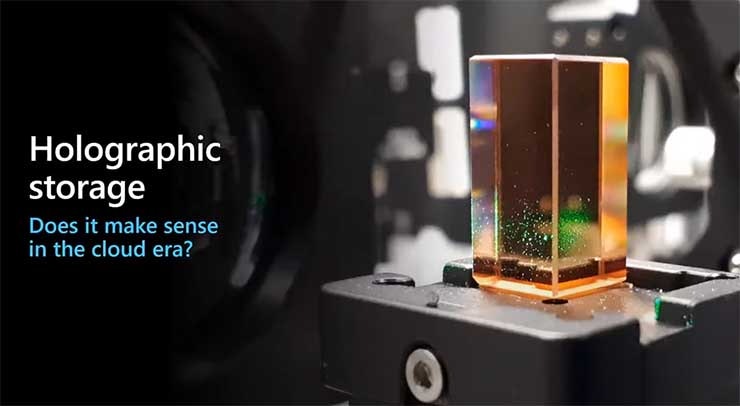 With Project HSD, Microsoft is working on using holograpms in crystals to store data at unprecedented scale. (Photo: Microsoft)