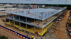 Construction at Aligned’s second hyperscale data center in Ashburn, Virginia. (Photo: Aligned)