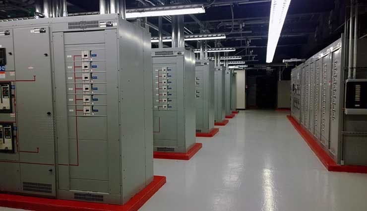 A data center power room in an Equinix facility. (Photo: Rich Miller)
